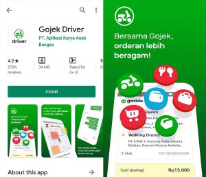 Download aplikasi untuk driver di Play Store