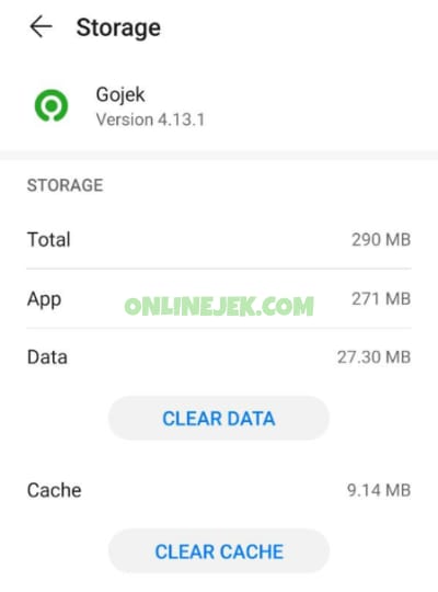 Hapus data akun Gojek